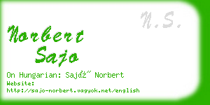 norbert sajo business card